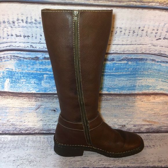 Born Brown Leather Tall Riding Boots W9777 sz 6 - Picture 2 of 8